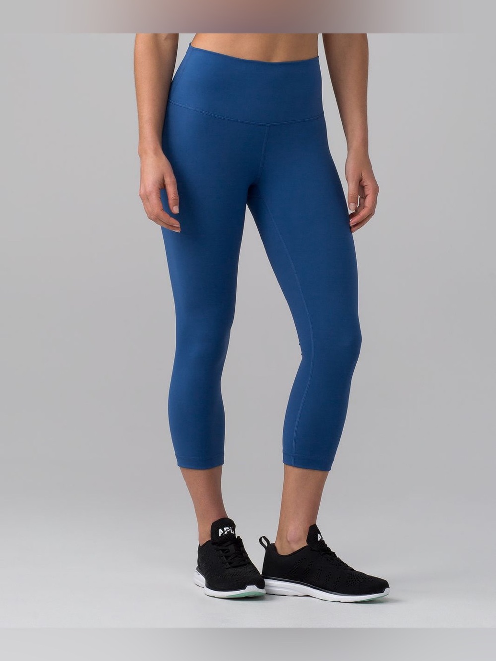 LULULEMON Wunder Under Crop Leggings Hi-Rise Full-On Luxtreme 21" Royal Blue 4